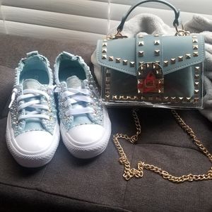 New Womens Converse  slip on size 7 and Purse